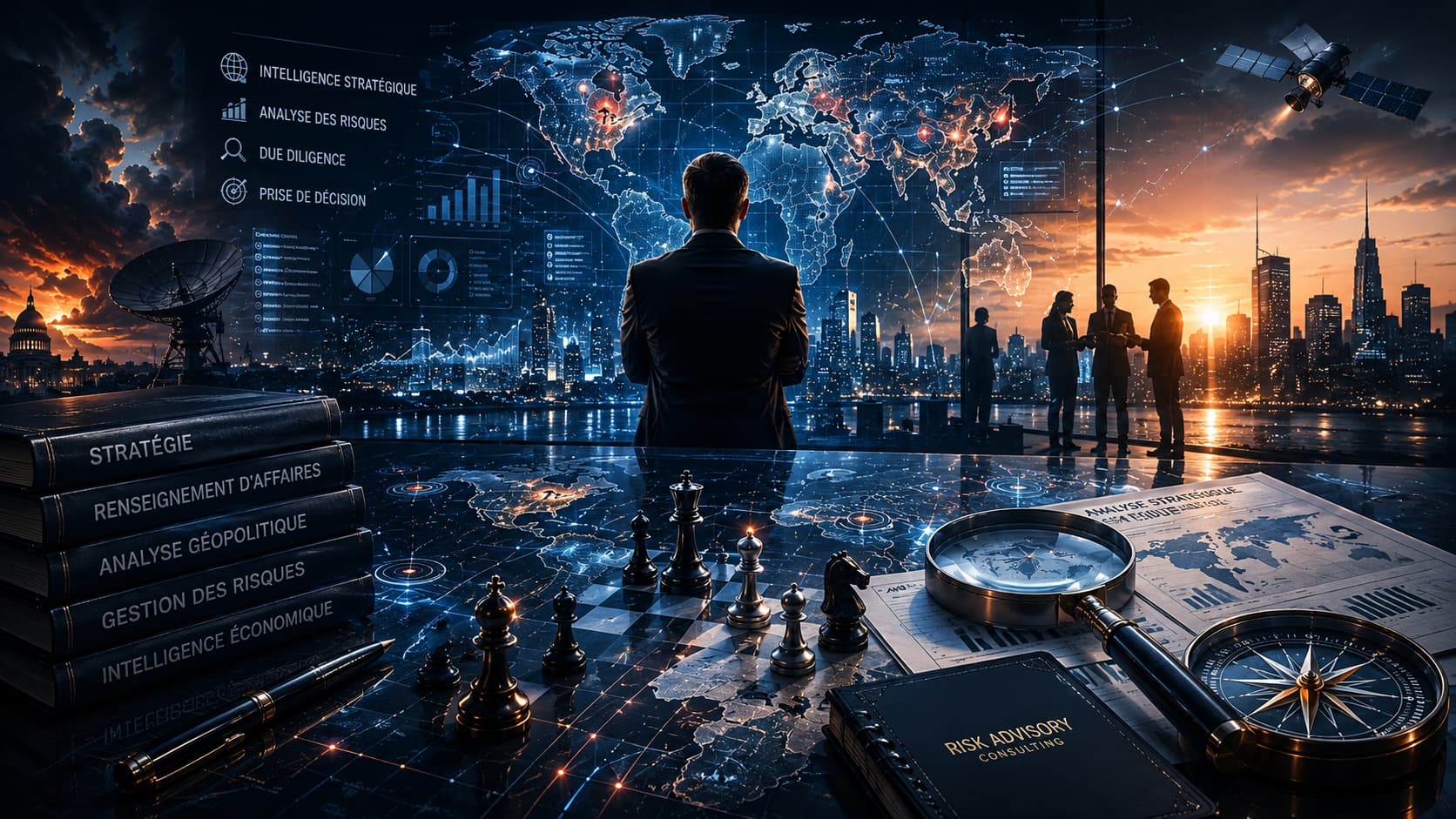 Conseil stratégique et renseignement d’affaires analyse des risques géopolitiques et prise de décision internationale